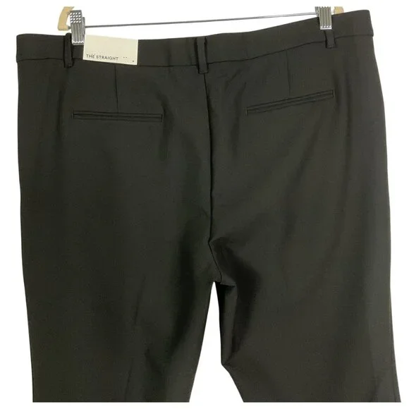 NWT Ann Taylor The Straight Black Pants, Mid-Rise, Straight Leg, Bi-Stretch, 18 - Picture 6 of 14